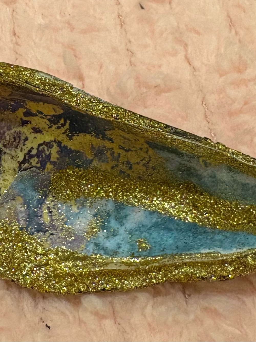 Two hand painted or paper-mâché, oysters, sale decorative oyster shells